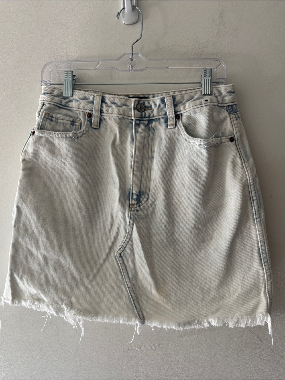 Abercrombie & Fitch Cotton Zoe‎ Natural Rise Vintage Light Wash Denim Jean Skirt